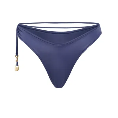 Bianca Resortwear Women's Blue Lulu Swim Bottom In Charcoal