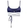 Bianca Resortwear Women's Blue Romi Bikini Top In Charcoal In Blue