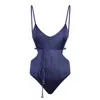 Bianca Resortwear Women's Blue Vittoria Swimsuit In Charcoal In Blue
