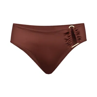 Bianca Resortwear Women's Brown Jade Swim Bottom In Chestnut