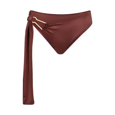 Bianca Resortwear Women's Brown Jana Swim Bottom In Chestnut
