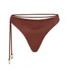 Bianca Resortwear Women's Brown Lulu Swim Bottom In Chestnut In Brown