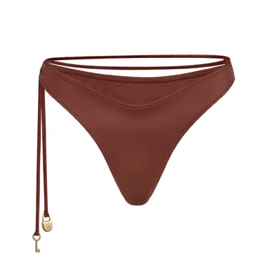 Bianca Resortwear Women's Brown Lulu Swim Bottom In Chestnut