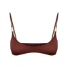 Bianca Resortwear Women's Brown Mina Bikini Top In Chestnut In Brown