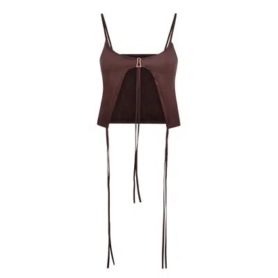 Bianca Resortwear Women's Brown Nicole Top In Chocolate