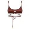 Bianca Resortwear Women's Brown Romi Bikini Top In Chestnut In Brown