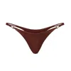 Bianca Resortwear Women's Brown Rose Swim Bottom In Chestnut In Brown