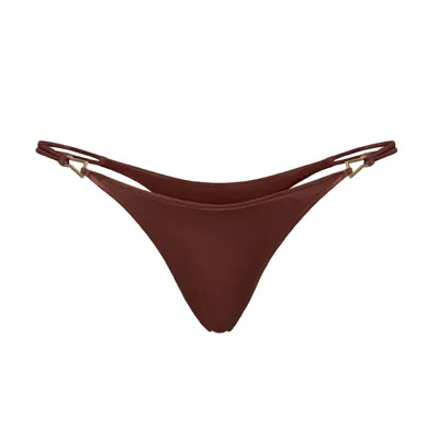 Bianca Resortwear Women's Brown Rose Swim Bottom In Chestnut
