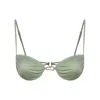 Bianca Resortwear Women's Green Calla Bikini Top In Sage In Green