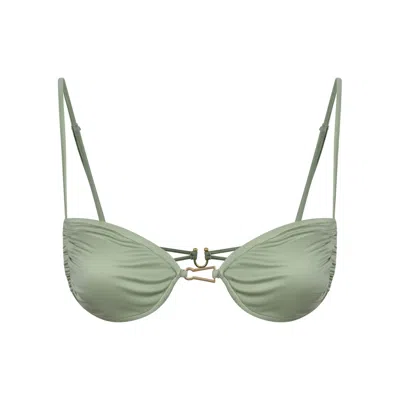 Bianca Resortwear Women's Green Calla Bikini Top In Sage