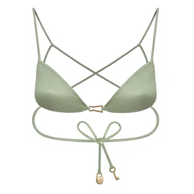 Bianca Resortwear Women's Green India Bikini Top In Sage