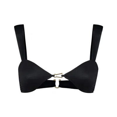 Bianca Resortwear Women's Lola Bikini Top In Black In Brown