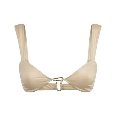 Bianca Resortwear Women's Neutrals Lola Bikini Top In Cream In White