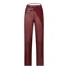 Bianca Resortwear Women's Red Deva Wrap Trousers In Wine In Burgundy