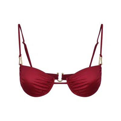 Bianca Resortwear Women's Red Gala Bikini Top In Cherry