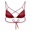 Bianca Resortwear Women's Red India Bikini Top In Cherry In Red