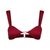 Bianca Resortwear Women's Red Lola Bikini Top In Cherry In Red