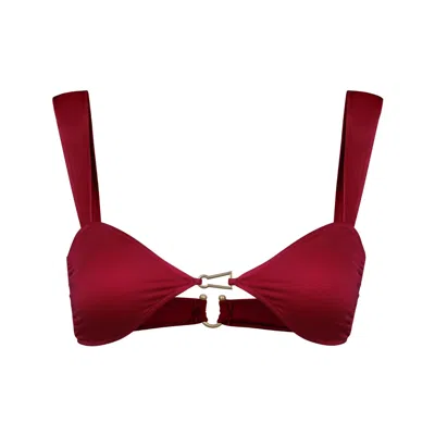 Bianca Resortwear Women's Red Lola Bikini Top In Cherry