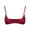 Bianca Resortwear Women's Red Mina Bikini Top In Cherry In Red