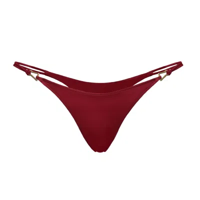 Bianca Resortwear Women's Red Rose Swim Bottom In Cherry