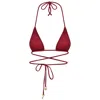 Bianca Resortwear Women's Red Yasmin Bikini Top In Cherry In Burgundy