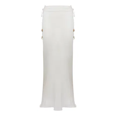 Bianca Resortwear Women's White Kira Maxi Skirt In Ivory