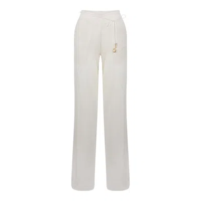 Bianca Resortwear Women's White Paloma Trousers In Ivory