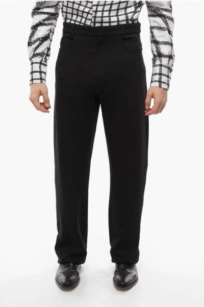 Bianca Saunders 5 Pockets Stretch Jersey Slim Fit Pants In Black