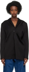 Bianca Saunders Black Pinched Blazer In Black