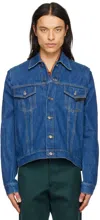 Bianca Saunders Blue Lexxus 23 Denim Jacket In Mid Blue