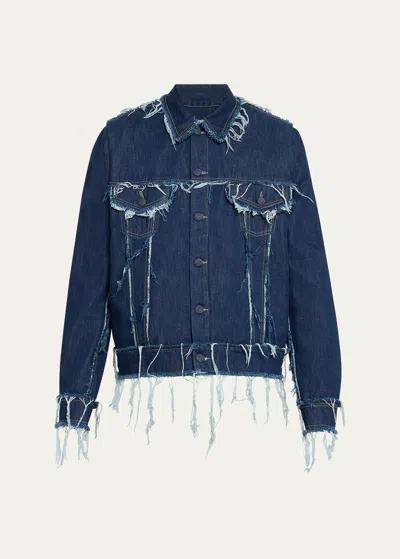 Bianca Saunders Blue Lexxus 23 Denim Jacket In Midnight