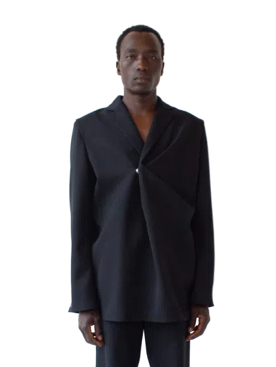 Bianca Saunders Pinched Suit Jacket Black