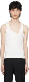 Bianca Saunders White Scoop Neck Tank Top In White