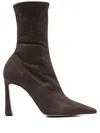 Biancadi 95mm Point-toe Ankle Boots In Brown