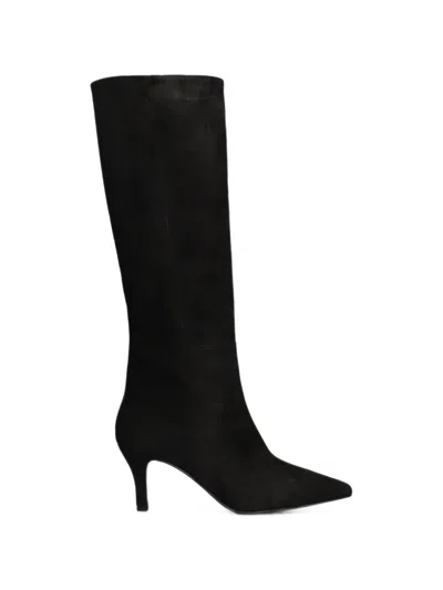 Biancadi Pointed-toe Suede Boots In Black