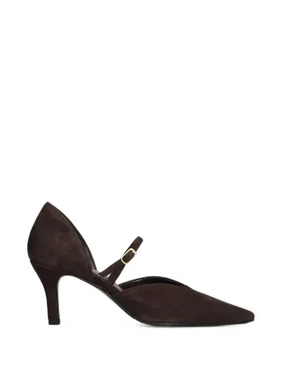 Biancadi Suede Pointed-toe Pumps In Brown