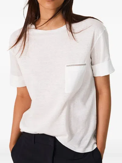 Biancalancia Drop-shoulder T-shirt In White