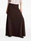 Biancalancia Flared Maxi Skirt In Brown