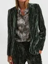 Biancalancia Single-breasted Velvet Blazer In Multi