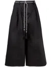 Biancalancia Pleated-culotte Trousers In Black