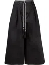 Biancalancia Pleated-culotte Trousers In Black