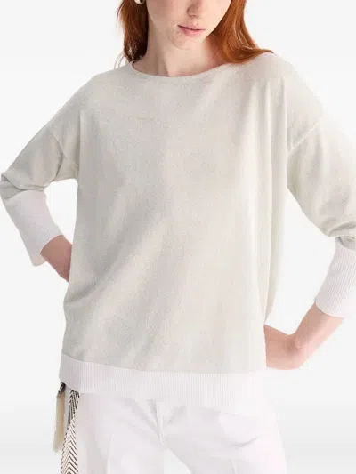 Biancalancia Ribbed-trim Drop-shoulder Sweater In Multi
