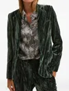 Biancalancia Single-breasted Velvet Blazer In Green