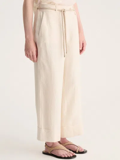 Biancalancia Wide-leg Cropped Rope Belt Pants In Multi