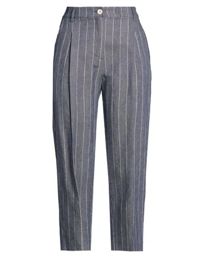 Biancalancia Woman Pants Grey Size 4 Cotton, Linen