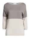 Biancalancia Woman Sweater Dove Grey Size 10 Silk, Cotton In Grey