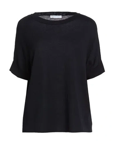 Biancalancia Woman Sweater Midnight Blue Size S Silk, Cotton In Black