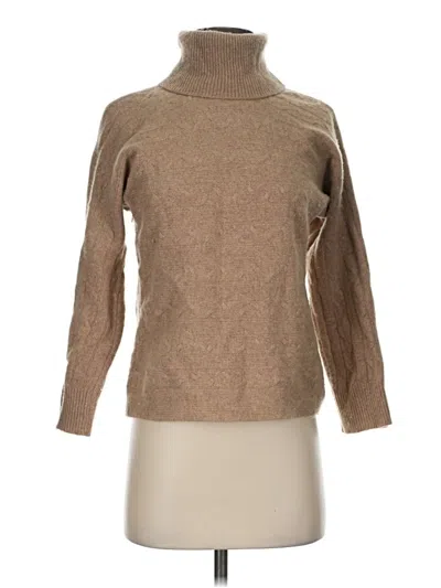 Pre-owned Bianco & Blu Turtleneck Sweater In Brown