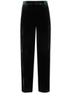 Bianco Levrin Velvet Elasticated-waist Trousers