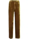 Bianco Levrin Velvet Elasticated-waist Trousers In Brown